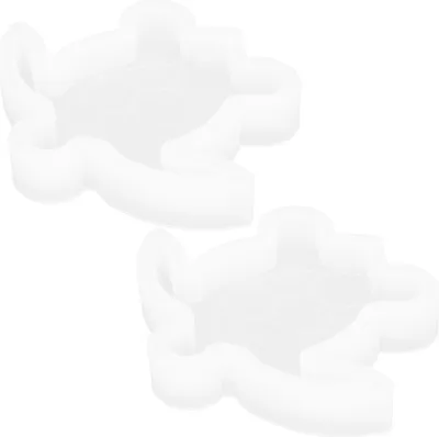 Productafbeelding van 2 stuks schildpadvormige siliconen ornamenten, geschikt voor het maken van sieraden, decoratie voor thuisgebruik of als decoratie voor op het bureau