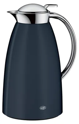 Produktbild von Alfi Gusto, Karaffe, 1 l, Navy, Glas, Edelstahl, Kunststoff, Polypropylen (PP), Thermoplastisches Elastomer (TPE), Silikon, Rund, Edelstahl