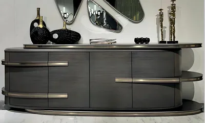 Image de Console en bois gris moderne pour le salon, l'entrée ou le bureau