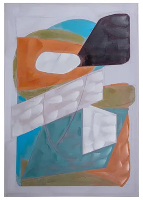 Abstraktes Leinwandbild, handbemalt, 120 x 80 x 3 cm