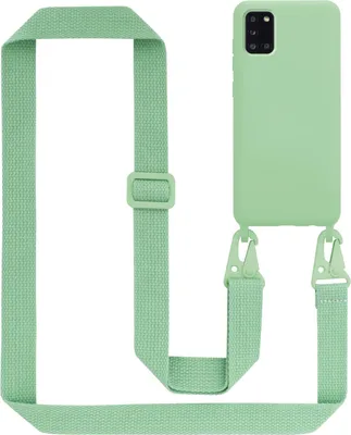 Produktbild von Cadorabo Schutzhülle für Samsung Galaxy A31 Hülle in Grün Handykette Etui längenverstellbar Kordel Band