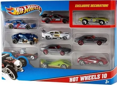 Immagine prodotto di Hot Wheels - Set di 10 veicoli - Set di piccole auto - Dai 3 anni in su 54886
