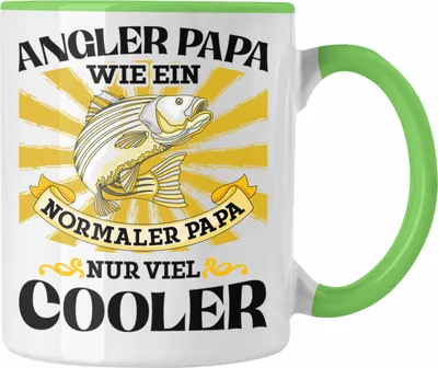 Produktbild von Trendation - Angler Papa Geschenk Vatertag Geschenkidee von Sohn für Angler-Vater (Grün)