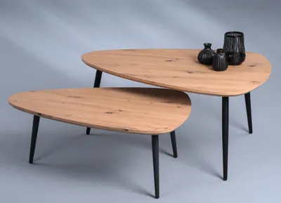 Produktbild von Couchtisch / Sofatisch Luka in braun - MDF Nachbildung in Artisaneiche - 100x46x70cm