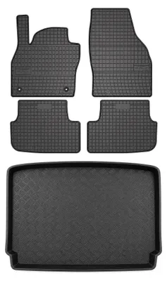 Productafbeelding van Rubberen automatten + kofferbakmat voor Seat Arona vanaf 2017 – 5-delig, zwart, op maat – Wielganizator SolidPRO