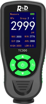 Obrázok produktu pre Vysoko presný merač hrúbky, LCD digitálny merač hrúbky automobilového filmu, prenosný merač hrúbky automobilového laku s funkciou nulovania bodu a obnovenia továrenskej kalibrácie