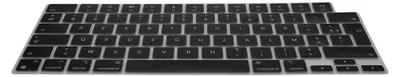 Produktbild von kwmobile Silikon Tastaturschutz AZERTY (Frankreich, Belgien) kompatibel mit Apple MacBook Air 13 M5 2026 A3449 - in Schwarz