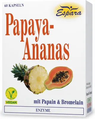 Produktbild von Espara Papaya Ananas Nahrungsergaenzung 60 Kapseln
