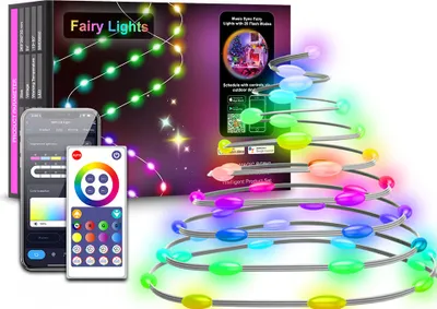 Obrázok produktu pre 15 m Smart RGBIC LED rozprávkové svetlá hudobná synchronizácia IP68 vodotesné APP/diaľkové ovládanie/hlasové ovládanie