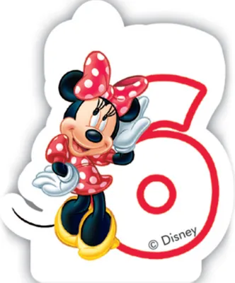 Immagine prodotto di Candele di compleanno numerate Minnie Mouse n. 6