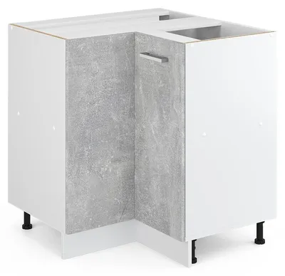 Produktbild von Eckschrank für Hausrat Vicco R-Line Beton 75.6 cm mit Tür, ohne Arbeitsplatte, Model 41981