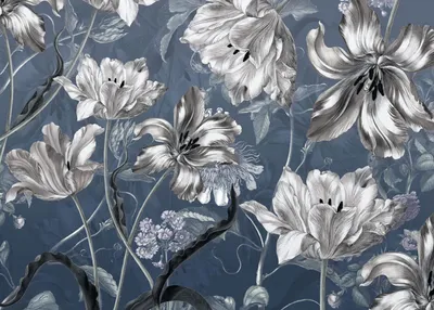 Produktbild von Komar Fototapete Merian Blue Blau und Grau - 611645 - 350 x 250 cm