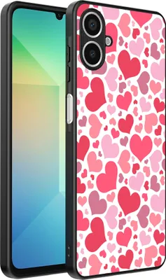Produktbild von Smartphonica Telefon Fall geeignet für Samsung Galaxy A06 mit Herzen drucken - Herzen Design TPU Backcover Fall - Kinder Fall mit Herzen Design