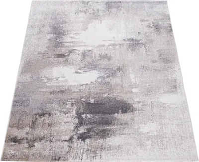 Produktbild von Teppich Wohnzimmer Kurzflor Modern Abstrakt Pastell Beige Creme Anthrazit Grösse 120x170 cm