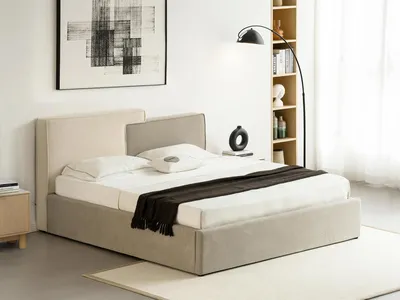 Obrázek produktu pro Manželská postel 180x200 EIRWYN - krémová / béžová