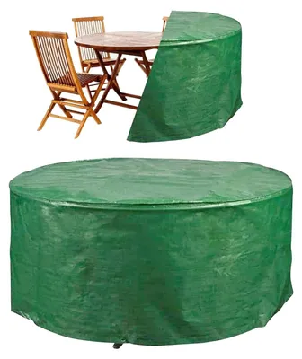 Obrázok produktu pre Robustný, kruhový obal na záhradný nábytok – vodotesný a prachotesný – 225 x 98 cm – zelený