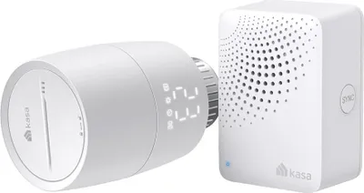 Produktbild von Kasa Smart KE100 KIT, Weiß, Polycarbonat, Drehregler, 0 - 40 °C, M30 x 1.5mm, 868 MHz