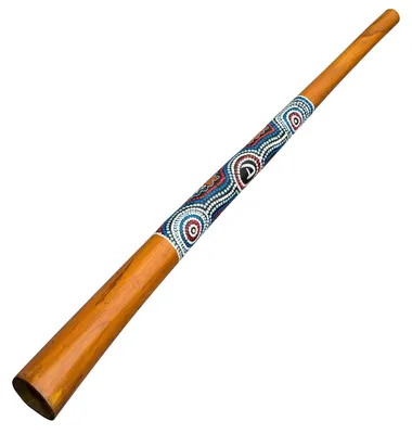 Immagine prodotto di Didgeridoo in teak 130 cm - Con design aborigeno