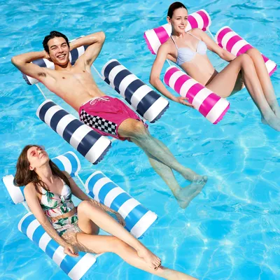 Produktbild von Luftmatratze aufblasbar, 3 Stück, mit Rückenlehne und Armlehnen, für Schwimmbad