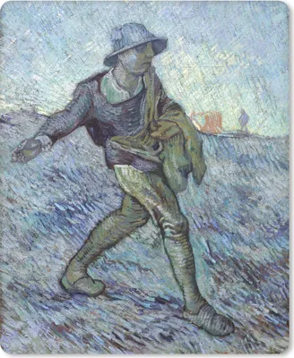Produktbild von MuchoWow® Mauspad Mousepad Der Sämann (nach Millet) - Vincent van Gogh 19x23 cm - Mousepads - Maus Mat - Pad - Mausunterlage - Mauspads - Spielen