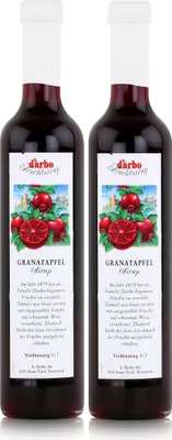 Produktbild von Darbo Granatapfel Sirup 500ml - Cocktails Milchshakes Kaffeesirup (2er Pack)