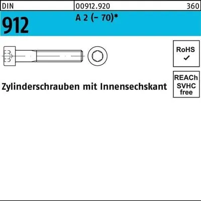 Produktbild von Reyher  912 V2a I6KT.Schraube 6x 6 (100 Stück)