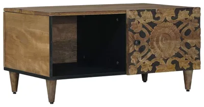 Zdjęcie produktu dla vidaXL Stolik kawowy brązowy 80 x 50 x 40 cm lite drewno mango