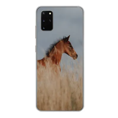 Produktbild von MuchoWow® Handyhülle Schutzhülle Hülle für Samsung Galaxy S20 Plus Pferd - Luft - Gras Silikon Softcase Handy Hülle - Hartschale