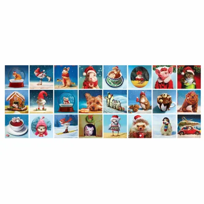 Zdjęcie produktu dla Puzzle kalendarz adwentowy - świąteczne zwierzęta. 1200 elementów
