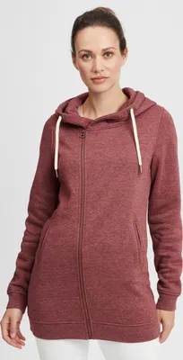 Produktbild von OXMO OXVicky Sweat Zip-Hoodie Damen Sweatjacke Kapuzenjacke Hoodie mit Kapuze Kordel Reißverschluss Eingrifftaschen Regular fit