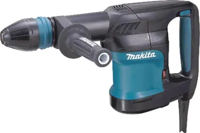 A studio shot of a Makita demolition hammer on a white background.