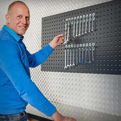 Produktbild von Basisset Werkzeughaken für Lochwand - 5 cm