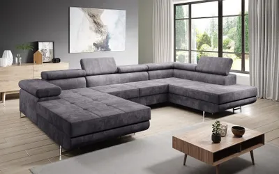 Produktbild von FurMeb24 - Ecksofa MANDANA U - LINKE SEITE , Sofa mit  Bettk€sten und Schlaffunktion - Kronos 22