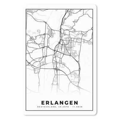 Produktbild von MuchoWow® Mauspad Mousepad Karte - Erlangen - Stadtplan 18x27 cm - Mousepads - Maus Mat - Pad - Mausunterlage
