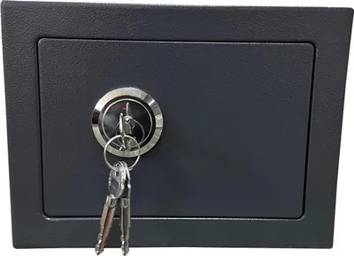 Obrázok produktu pre Oceľový trezor 23 × 17 × 17 cm - bezpečnostná schránka SASKA GARDEN s kľúčom, 3 kľúče v balení