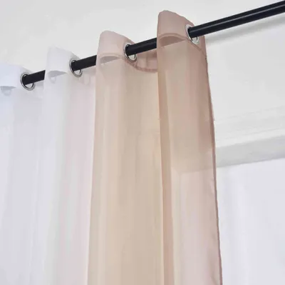 Produktbild von 2er Pack Gardinen Vertikal Farbverlauf Druck Transparent »Modena« mit Ösen und Raffhalter, Vorhang, Dekoschal HxB 175x140 cm Brauntöne 10000183