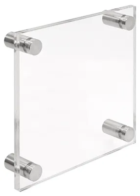 Produktbild von Firmenschild Namensschild Acrylglas 150x150 mm – inkl. 4 Edelstahl-Abstandshalter 13x19 mm Türschild