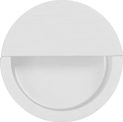 Produktbild von Muschelgriff Dotos ø 50mm - Griffmuschel - ideal als Schubladen- und Schiebetürgriff, Zinkdruckguss weiß matt