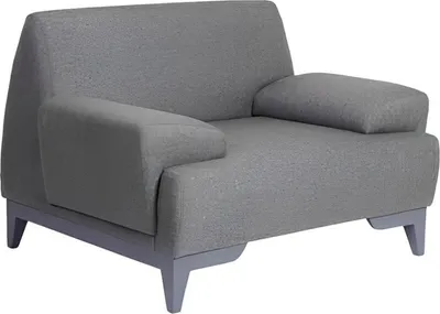 Zdjęcie produktu dla Szary designerski fotel Nowoczesny salon 1-osobowy fotel relaksacyjny tapicerowany