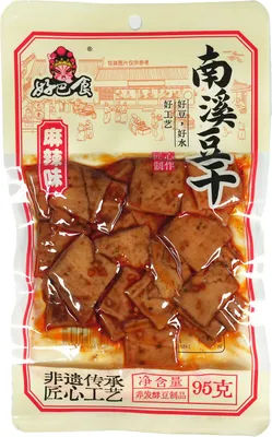 Produktbild von Hao Ba Shi Tofu Snack scharf HOT Dou Gan 95g