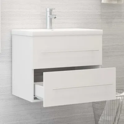 Produktbild von "Winterschlussverkauf " Waschbeckenunterschrank - CLORIS - Badezimmerschrank - schlichte Design - Weiß 60x38,5x48 cm Holzwerkstoff - DEMöbel5245130