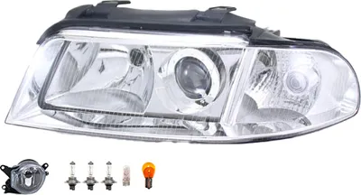 Imagen del producto de Faro delantero compatible con Audi A4 8D, modelo de 02/99 a 11/00, con bombillas H7, luz de posición y antiniebla. Referencia: 8D0941029AK, 8D0941699B. Marca: Johns