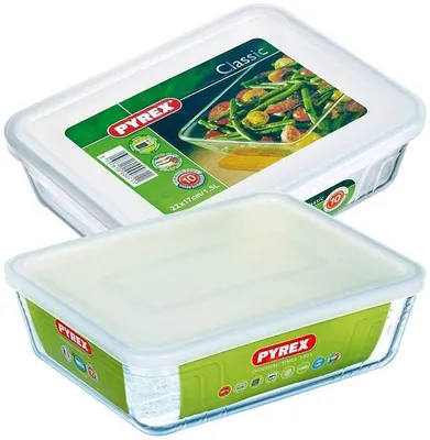 Obrázok produktu pre Súprava obedových boxov Pyrex C&F (2 ks) Číre borosilikátové sklo 22 x 17 cm/25 x 20 cm