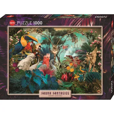Image de Puzzle HEYE Fauna Fantasies : diversité des oiseaux 1000 pièces