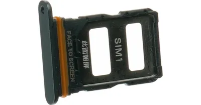 Produktbild von Simkartenhalter passend für Xiaomi 12 Lite (2203129G), Dual-Nano-SIM Slot, Original Ersatzteil, Schwarz