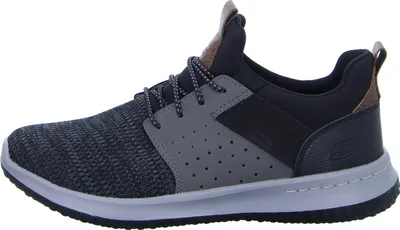 Productafbeelding van Skechers Delson Camber Herrenschuhe Sneaker sportlicher Schnürer Schwarz Freizeit