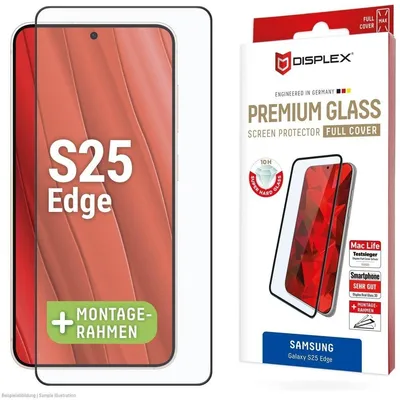 Produktbild von Displex Premium Panzerglas (Full Cover, 10H) für Samsung Galaxy S25 Edge, Eco-Montagerahmen, Full Cover, Samsung, Galaxy S25 Edge, Trockene Anwendung, Staubresistent, Schlagfest, Kratzresistent, Schockresistent, Transparent, 1 Stück(e)