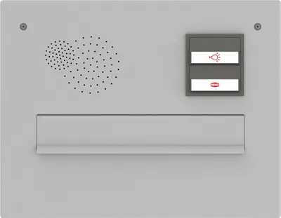 Produktbild von Renz Frontplatte eckig passend zu Unterputz Briefkasten 360x280mm, Aluminium silber eloxiert