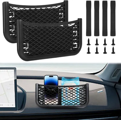 Productafbeelding van Autoladen net 26 x 12 cm, elastisch, met rubberen band, inclusief schroeven, voor auto