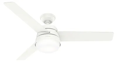 Image de Ventilateur de plafond avec éclairage et télécommande Finley Blanc 132 cm